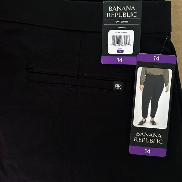 Banana Republic Women's Ponte Pant Black Size 14 - Picture 6 of 7
